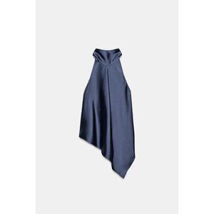 ZARA ASYMMETRIC HALTER TOP